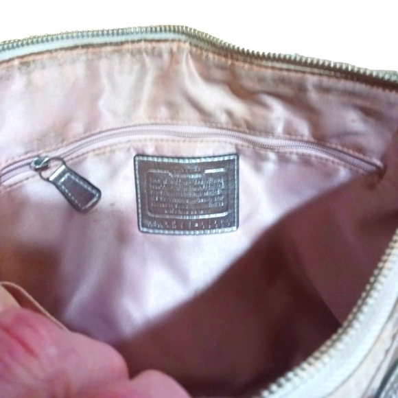 Coach Metallic Signature Jacquard Shoulder Bag - Picture 8 of 13